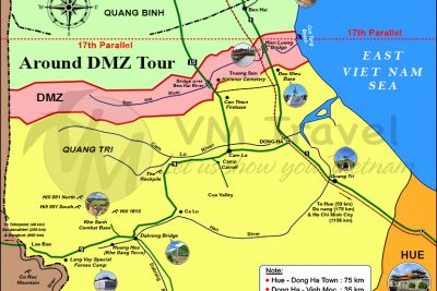 Map DMZ Tour Viet Nam